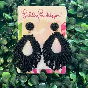 Lilly Pulitzer onyx jet set earrings